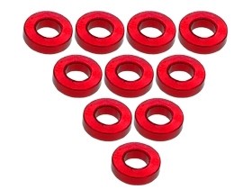 3RACING 3RAC-WF315 Aluminium M3 Flat Washer 1.5mm (10 Pcs) For 1/10 RC Car - 3RAC-WF315/RE