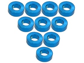 3RACING 3RAC-WF320 Aluminium M3 Flat Washer 2.0mm (10 Pcs) For 1/10 RC Car - 3RAC-WF320/LB