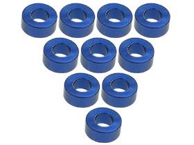 3RACING 3RAC-WF325 Aluminium M3 Flat Washer 2.5mm (10 Pcs) For 1/10 RC Car - 3RAC-WF325/BU