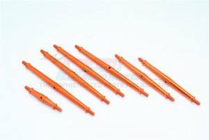 GPM TRX4162 ALUMINUM TURNBUCKLES 1/10 TRAXXAS 4WD TRX4 DEFENDER TRAIL CRAWLER - Orange - TRX4162-OR