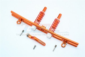 ALUMINIUM REAR BUMPER ABSORBER D-RINGS TOW HOOK 1/10 ELECTRIC 4WD TRX4 DEFENDER TRAIL CRAWLER - Orange - TRX4330R-OR