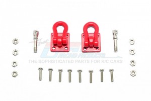 ALUMINUM TOW RECOVERY POINT SET - Red - ZSP004-R