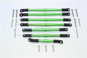 ALUMINIUM ADJUSTABLE UPPER & LOWER SUSPENSION LINKS 1/10 TRX4 DEFENDER TRAIL CRAWLER - Green - TRX4160-G-BEBK