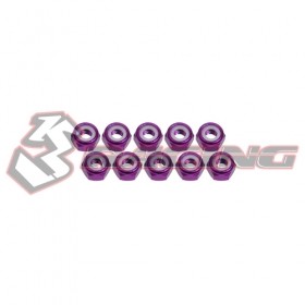 4mm Aluminum Lock Nuts (10 Pcs) - 3RAC-N40/PU