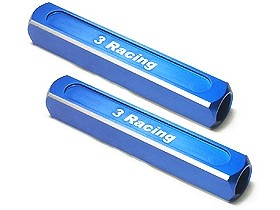 3RACING ST-003 13mm Chassis Droop Gauge Blocks (2 Pcs) - Blue - ST-003/BU