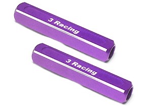3RACING ST-003 13mm Chassis Droop Gauge Blocks (2 Pcs) - Purple - ST-003/PU