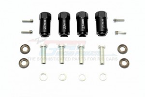 GPM TRX4010/23MM ALUMINUM HEX ADAPTERS 23MM THICK 1/10 ELECTRIC 4WD TRX4 DEFENDER TRAIL CRAWLER - Black - TRX4010/23MM-BK