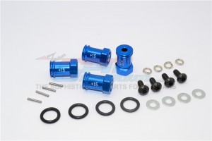 GPM ERV010/+15MM ALLOY HEX ADAPTOR +15MM TRAXXAS 1/16 MINI E-REVO - Blue - ERV010/+15MM-B