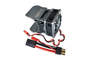 GPM TRX4018FAN ALUMINUM 35MM MOTOR HEATSINK WITH COOLING FAN 1/10 ELECTRIC 4WD TRX4 DEFENDER TRAIL CRAWLER - TRX4018FAN-GS
