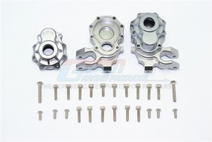 ALUMINUM FRONT KNUCKLE ARMS 1/10 ELECTRIC 4WD TRX4 DEFENDER TRAIL CRAWLER - Gun silver - TRX4021-GS