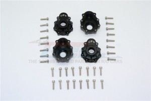 ALUMINUM OUTER PORTAL DRIVE HOUSING (FRONT OR REAR) 1/10 ELECTRIC 4WD TRX4 DEFENDER TRAIL CRAWLER - Black - TRX4021A/2-BK