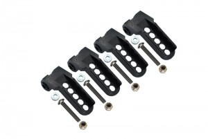 GPM TRX4029FR ALUMINUM ADJUSTABLE F/R DAMPER MOUNT 1/10 ELECTRIC 4WD TRX4 DEFENDER TRAIL CRAWLER - Black - TRX4029FR-BK