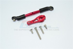 GPM TRX416025 ALUMINUM SERVO HORN WITH STEERING LINK 1/10 ELECTRIC 4WD TRX4 DEFENDER TRAIL CRAWLER - Red - TRX416025-R