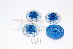 GPM ERV010A/DISK ALLOY BRAKE DISK HEX ADAPTORS TRAXXAS 1/16 MINI E-REVO - Blue - ERV010A/DISK-B
