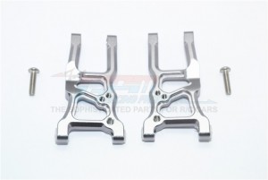 GPM GT055 ALUMINUM FRONT SUSPENSION ARMS TRAXXAS 1/10 4WD FORD GT4-TEC 2.0 / 4-TEC 3.0 93054-4 - Gun Silver - GT055-GS