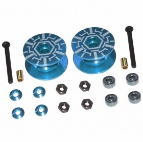 Double Aluminum Rollers ( 18-19mm ) TAMIYA MINI 4WD - Light Blue - M4WD-36/LB