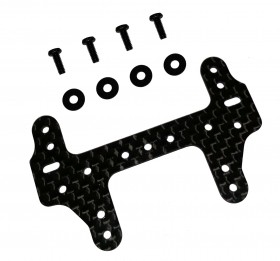 Silver Carbon Wide Rear Multi Roller Plate (M) TAMIYA MINI 4WD - M4WD-43/WO