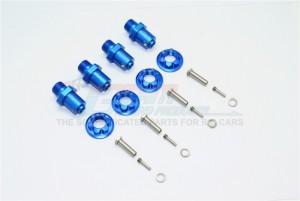 ALUMINUM 17MM HEX ADAPTERS FOR FRONT / REAR 1/10 ELECTRIC 4WD TRX4 DEFENDER TRAIL CRAWLER - Blue - TRX4/17X19/2-B