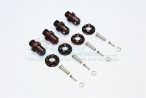 ALUMINUM 17MM HEX ADAPTERS FOR FRONT / REAR 1/10 ELECTRIC 4WD TRX4 DEFENDER TRAIL CRAWLER - TRX4/17X19/2-BR