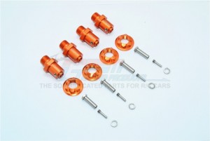 ALUMINUM 17MM HEX ADAPTERS FOR FRONT / REAR 1/10 ELECTRIC 4WD TRX4 DEFENDER TRAIL CRAWLER - Orange - TRX4/17X19/2-OR