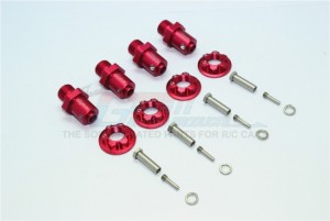 ALUMINUM 17MM HEX ADAPTERS FOR FRONT / REAR 1/10 ELECTRIC 4WD TRX4 DEFENDER TRAIL CRAWLER - TRX4/17X19/2-R