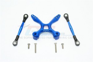GPM GT049R ALUMINUM REAR TIE RODS WITH STABILIZER 1/10 4WD FORD GT4-TEC 2.0 Car - Blue - GT049R-B