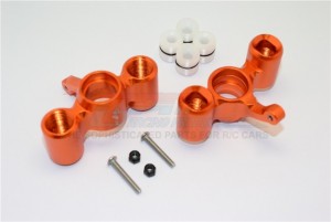 ALUMINUM FRONT/REAR KNUCKLE ARM WITH DELRIN COLLARS 1/8 4WD E6 III HX MONSTER TRUCK EP #505005 - E6021-OR