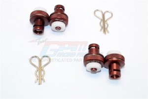 ALUMINIUM FRONT & REAR MAGNETIC BODY MOUNT 1/8 4WD E6 III HX MONSTER TRUCK EP #505005 - E6201FR-BR
