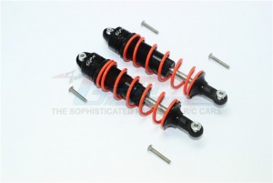 ALUMINUM FRONT/REAR ADJUSTABLE DAMPERS 110MM 1/8 NERO 6S BLX AR106011/AR106009 - MAN110F/R-BK-BEBK