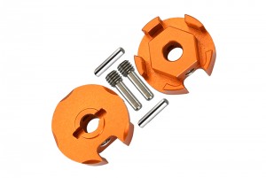 GPM SLA006 ALUMINIUM WHEEL HEX CLAW - 2PCS  FOR TRAXXAS SLASH 4X4 & LOW-CG 68086-2 - Orange - SLA006-OR