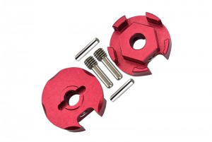 GPM SLA006 ALUMINIUM WHEEL HEX CLAW - 2PCS  FOR TRAXXAS SLASH 4X4 & LOW-CG 68086-2 - Red - SLA006-R