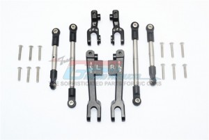 GPM UDR312FRS ALUMINUM FRONT & REAR SWAY BAR & STAINLESS STEEL LINKAGE SET 1/7 UNLIMITED DESERT RACER PRO-SCALE 4X4-85076-4 - UDR312FRS-BK