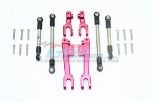 GPM UDR312FRS ALUMINUM FRONT & REAR SWAY BAR & STAINLESS STEEL LINKAGE SET 1/7 UNLIMITED DESERT RACER PRO-SCALE 4X4-85076-4 - Red - UDR312FRS-R