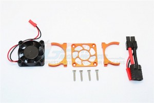 ALUMINIUM MOTOR HEATSINK WITH COOLING FAN  TRAXXAS SLASH 4X4 & LOW-CG 68086-2 - Orange - SLA018FANLCG-OR