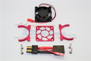 ALUMINIUM MOTOR HEATSINK WITH COOLING FAN  TRAXXAS SLASH 4X4 & LOW-CG 68086-2 - Red - SLA018FANLCG-R