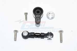 GPM GT16025TM ALUMINUM SERVO SAVER WITH ALUMINUM STEERING LINK TRAXXAS 1/10 4WD FORD GT4-TEC 2.0 / 4-TEC 3.0 93054-4 - Black - GT16025TM-BK