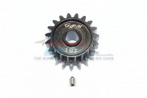 3RACING SSB019T-BK HARDEN STEEL #45 PINION GEAR 19T  SET 1/6 4WD SUPER BAJA REY 4X4 PERFORMANCE DESERT - SSB019T-BK
