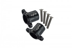 GPM BR022 ALUMINUM REAR AXLE ADAPTERS 1/10 TEAM LOSI 4WD ROCK REY BRUCHLESS ROCK RACER LOS03009T1/T2 - Black - BR022-BK