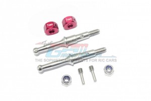 STAINLESS STEEL REAR WHEEL SHAFT W. ALUMINUM HEX ADAPTER (7MM) 1/8 T3-01 DANCING RIDER-57405 - Red - T3023SR/7MM-R