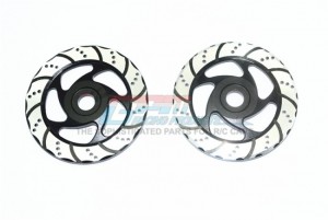 GPM SB010/DISK ALUMINUM BRAKE DISK WITH SILVER LINING LOSI 1/6 SUPER BAJA REY 4X4 - Black - SB010/DISK-BK