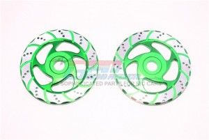 GPM SB010/DISK ALUMINUM BRAKE DISK WITH SILVER LINING LOSI 1/6 SUPER BAJA REY 4X4 - Green - SB010/DISK-G