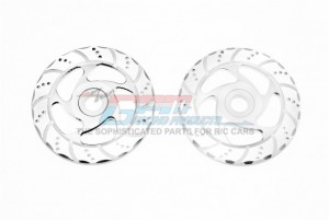 GPM SB010/DISK ALUMINUM BRAKE DISK WITH SILVER LINING LOSI 1/6 SUPER BAJA REY 4X4 - Silver - SB010/DISK-S