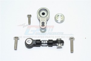 GPM GT16025TM ALUMINUM SERVO SAVER WITH ALUMINUM STEERING LINK TRAXXAS 1/10 4WD FORD GT4-TEC 2.0 / 4-TEC 3.0 93054-4 - Gun Silver - GT16025TM-GS
