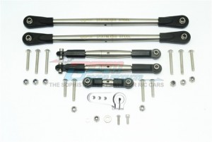 STAINLESS STEEL ADJUSTABLE TIE RODS W. ALUMINUM SERVO HORN 1/6 4WD SUPER BAJA REY 4X4 - SSB160A-S