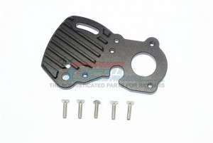 GPM ER2018A ALUMINUM MOTOR PLATE WITH HEAT SINK FINS TRAXXAS-1/10 E-REVO VXL 86086-4 MONSTER - Black - ER2018A-BK