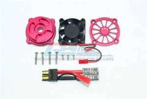 GPM UDR018FAN ALUMINUM MOTOR HEATSINK WITH COOLING FAN1/7 UNLIMITED DESERT RACER PRO-SCALE 4X4-85076-4 - Red - UDR018FAN-R