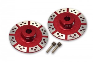 GPM BR010D/+1.5 ALUMINUM +1.5MM HEX WITH BRAKE DISK WITH SILVER LINING TEAM LOSI 1/10 BAJA REY DESERT TRUCK LOS03008 - red - BR010D/+1.5-R