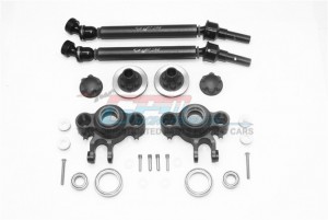 ALUMINUM UPGRADE SET (CVD, FRONT/REAR KNUCKLE ARMS, WHEEL HEX CLAW+WHEEL LOCK) TRAXXAS R-ERVO VXL 86086 - Black - ER100-BK