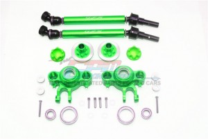 ALUMINUM UPGRADE SET (CVD, FRONT/REAR KNUCKLE ARMS, WHEEL HEX CLAW+WHEEL LOCK) TRAXXAS R-ERVO VXL 86086 - Green - ER100-G