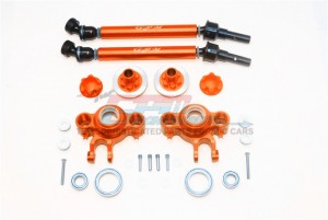 ALUMINUM UPGRADE SET (CVD, FRONT/REAR KNUCKLE ARMS, WHEEL HEX CLAW+WHEEL LOCK) TRAXXAS R-ERVO VXL 86086 - ER100-OR
